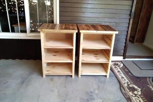 stained pallet dresser